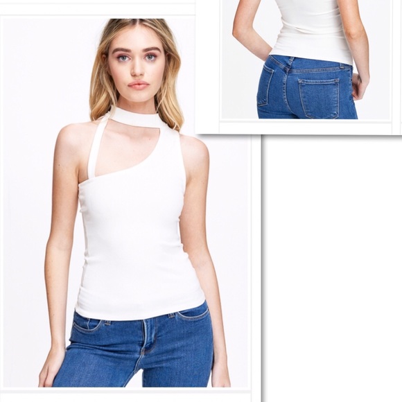 Ribbed knit top with cut out details - Picture 4 of 4